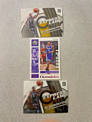   De'Aaron Fox 2021-22 Donruss Optic Express Lane #10 x 2 plus PINK Spurs