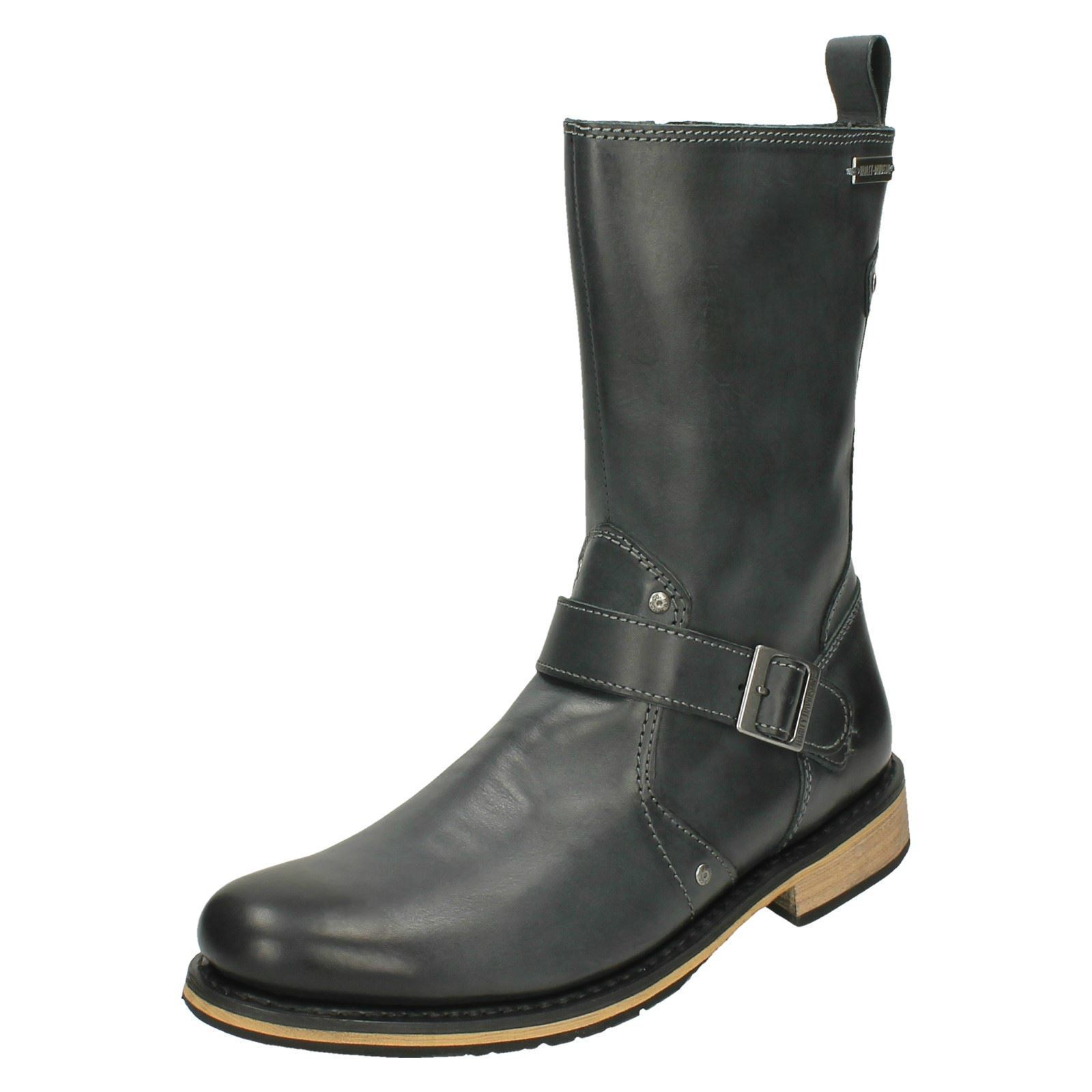 Herren BEARLEY schwarzes Leder Harley Davidson Biker Boots Jayden Herren BEARLEY schwarzes Leder Harley Davidson Biker Boots Jayden