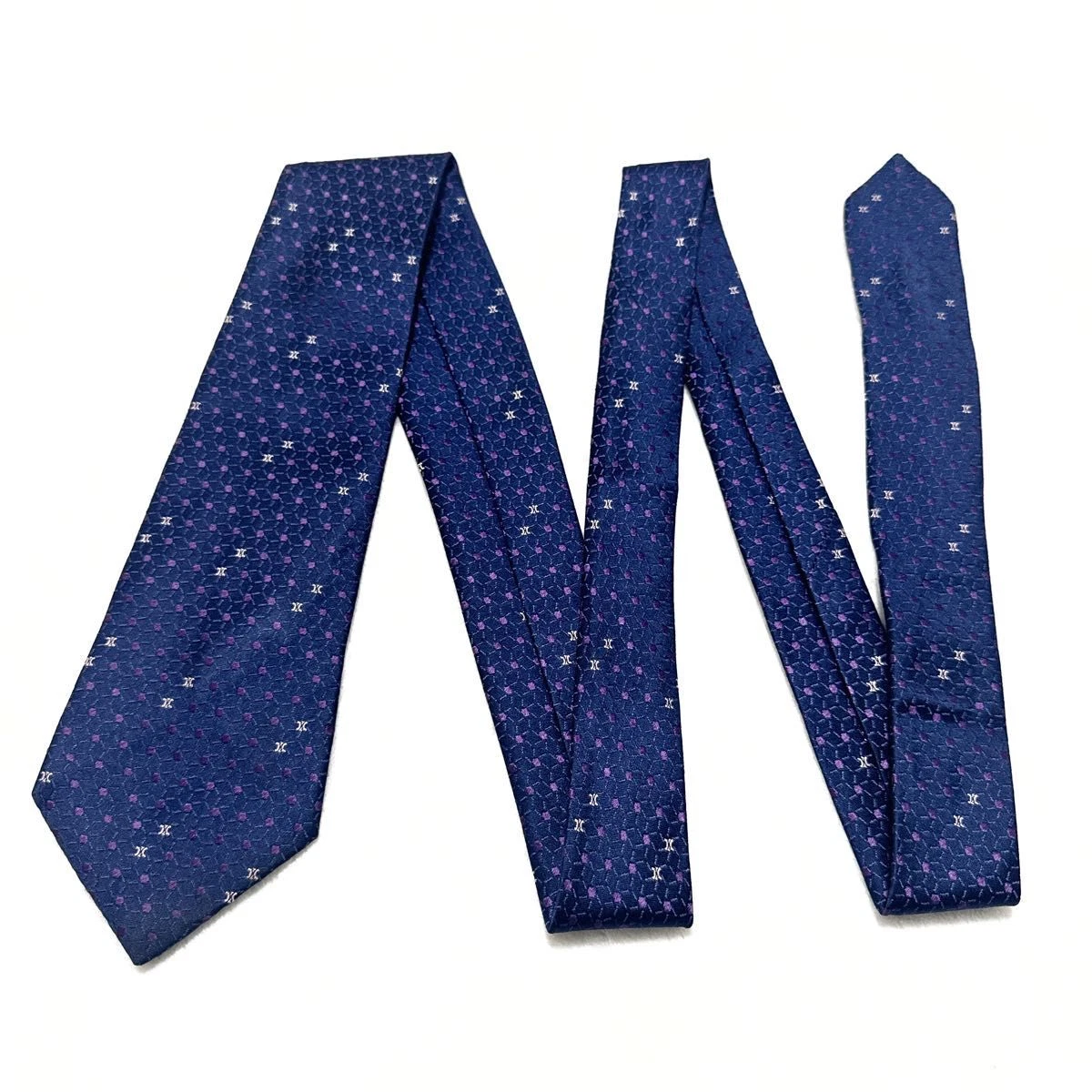 CELINE cravatta uomo seta originale usata cravatta abito classico lusso multicolore #49