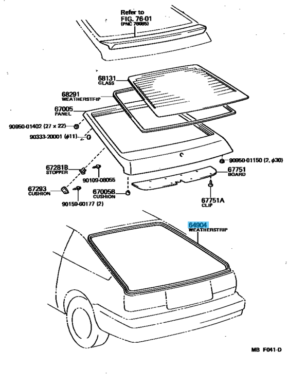 TOYOTA LEVIN TRUENO AE86 Genuine 3Door Hatch Back Door