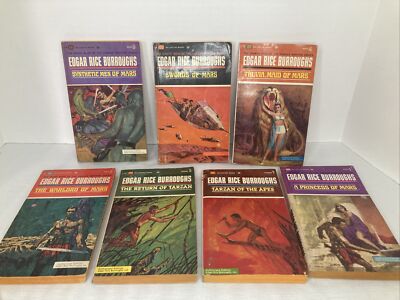 Edgar Rice Burroughs Lot Of 7 Books - Ballantine Books