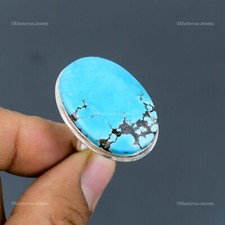 Womens day Deal Natural Tibetan Turquoise 925 Sterling Silver New Statement Ring
