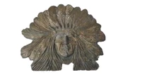 Bergamot Brass Works Belt Buckle - Indian Chief Head Vintage