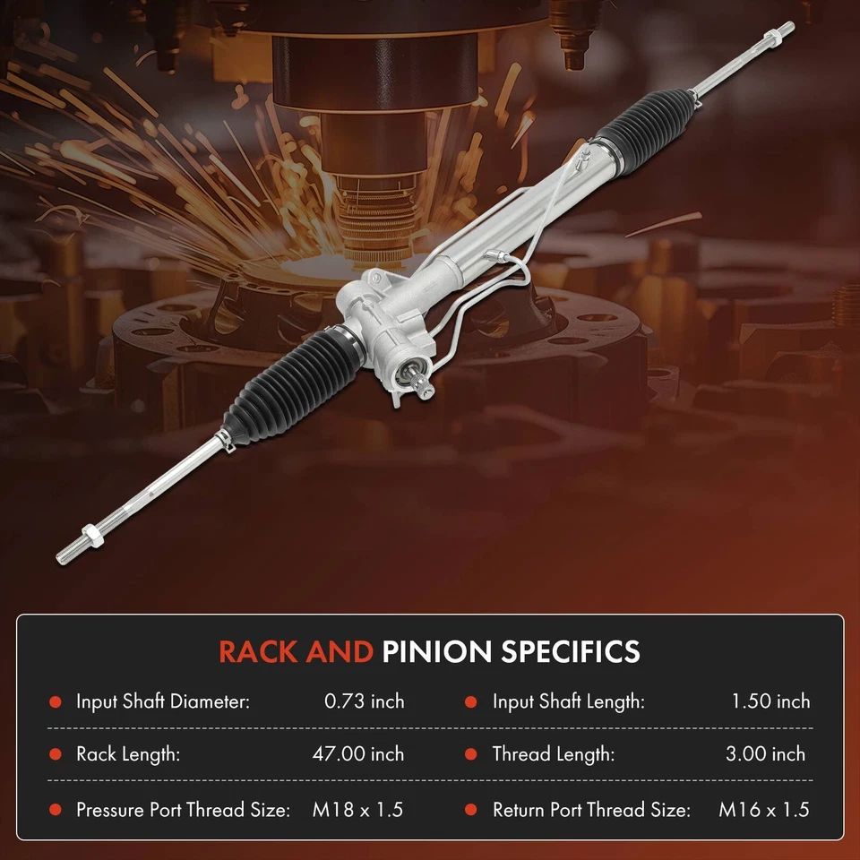 Conjunto de cremallera y piñón de dirección asistida para Dodge Daytona 89-90 92-93 Chrysler Foto 4 de 4