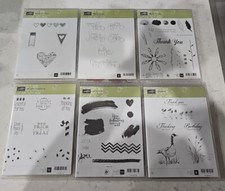 Stampin Up Lot of 6 Wetlands, Languagr Of Love, Work Of Art, Well Scripted Etc
