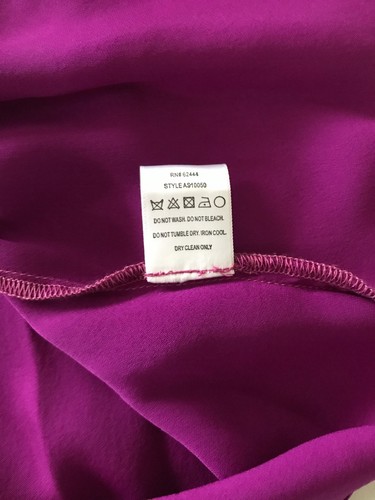 Nicole Miller Artelier Luca Halter Neck Silk Purple Blouse Size P $195 NWT - Picture 9 of 10
