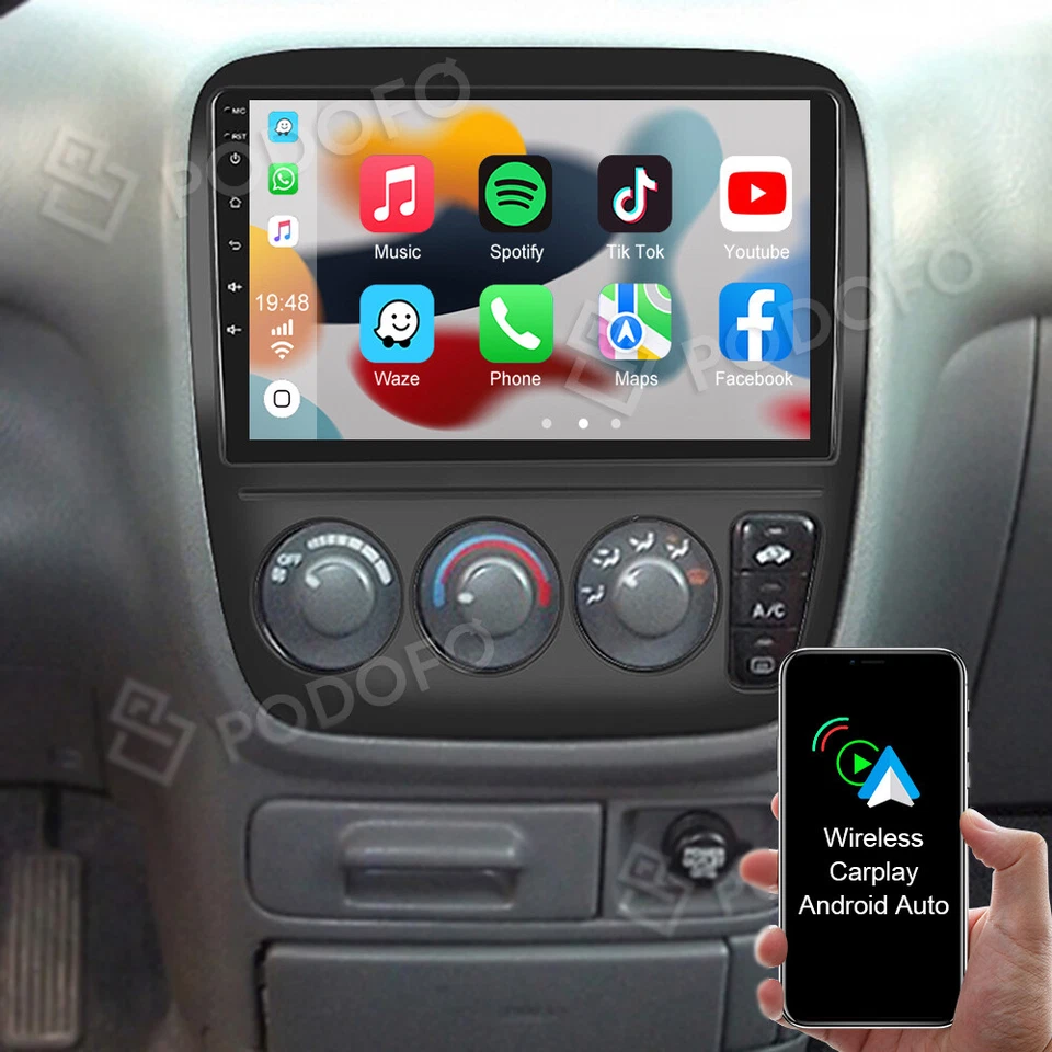 Apple Carplay For Honda CRV CR-V 1995-2001 Car Stereo Radio Android Auto GPS Nav Foto 2 de 4