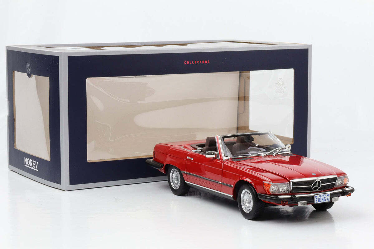 1:18 Mercedes-Benz 450 SL 1979 US-Version Movie Dallas rot 1:18 Mercedes-Benz 450 SL 1979 US-Version Movie Dallas rot