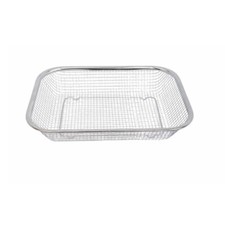 11-1/2" x 8-1/2" Stainless Steel Rectangle Colander Wire Basket Fruit Strainer