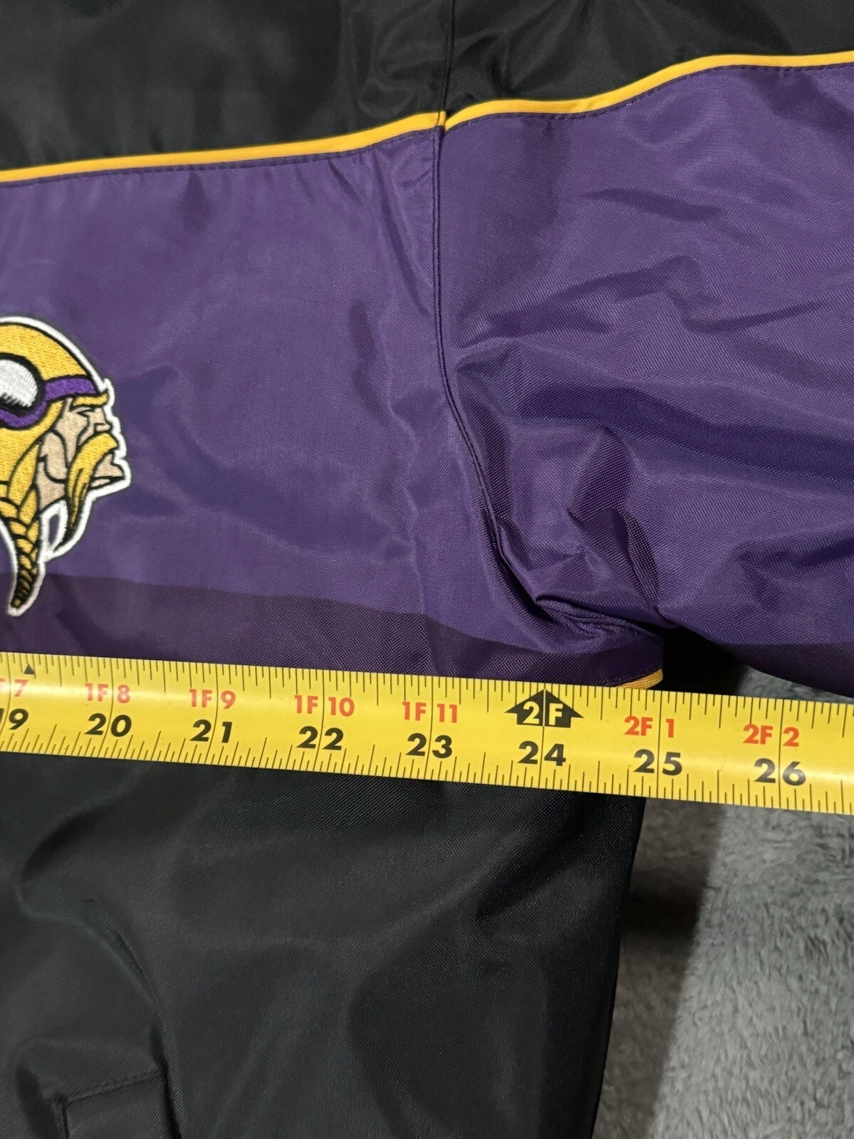 Minnesota Vikings Jeff Hamilton football Vtg 90s Script 3D Sport Jacket Hoodie Coat M