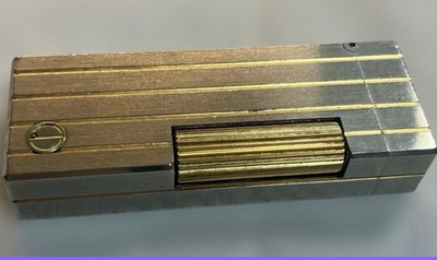 Mint Overhauled Dunhill Rollagas lighter silver gold without box