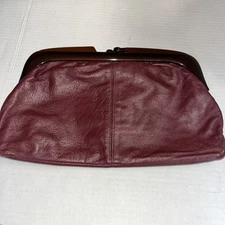 Vintage Clutch Burgandy Bordeaux Strawbridge & Clothier Clutch Bag