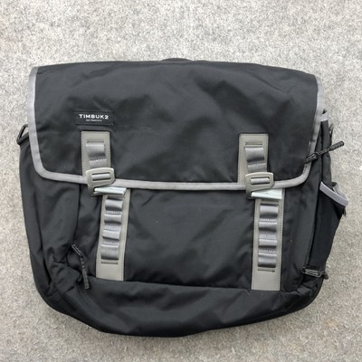 Timbuk2 Messenger Bag Laptop Briefcase Black Grey Large Organizer