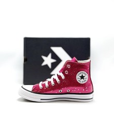 NEW Youth Converse Chuck Taylor All Star Glitter Sporty Berry A13112C