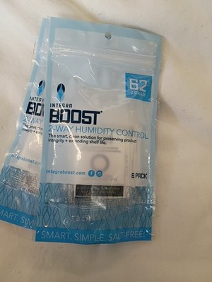 (2) Pac Integra Boost - 55% RH Level - 2 Gram Size - Two-Way Humidity Pack of 6 
