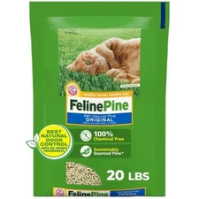 Feline Pine Original 100% Natural Low Dust Non-Clumping Cat Litter - 20lbs