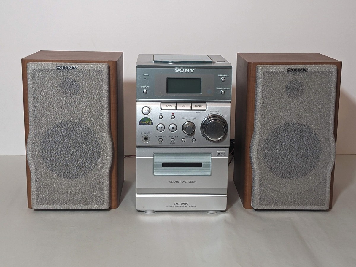 Sony CMT-EP505 Stereo System w/ Speakers CD Cassette NO REMOTE | eBay