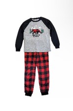 Holiday FamJams Kid's Unisex Red/Black Plaid Pajama Set - Size M 8 