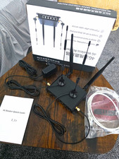 Z_3.0 4G Unlocked Wi‑Fi Router, 4 LAN Ports, Black RJ-45 Ethernet