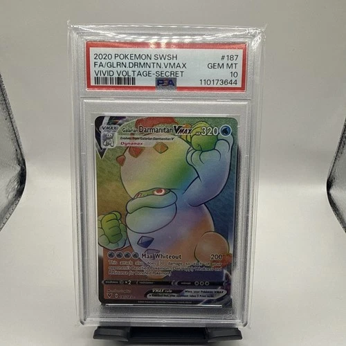 2020 Pokemon SWSH Vivid Voltage Galarian Darmanitan VM #187/185 PSA 10 GEM MINT