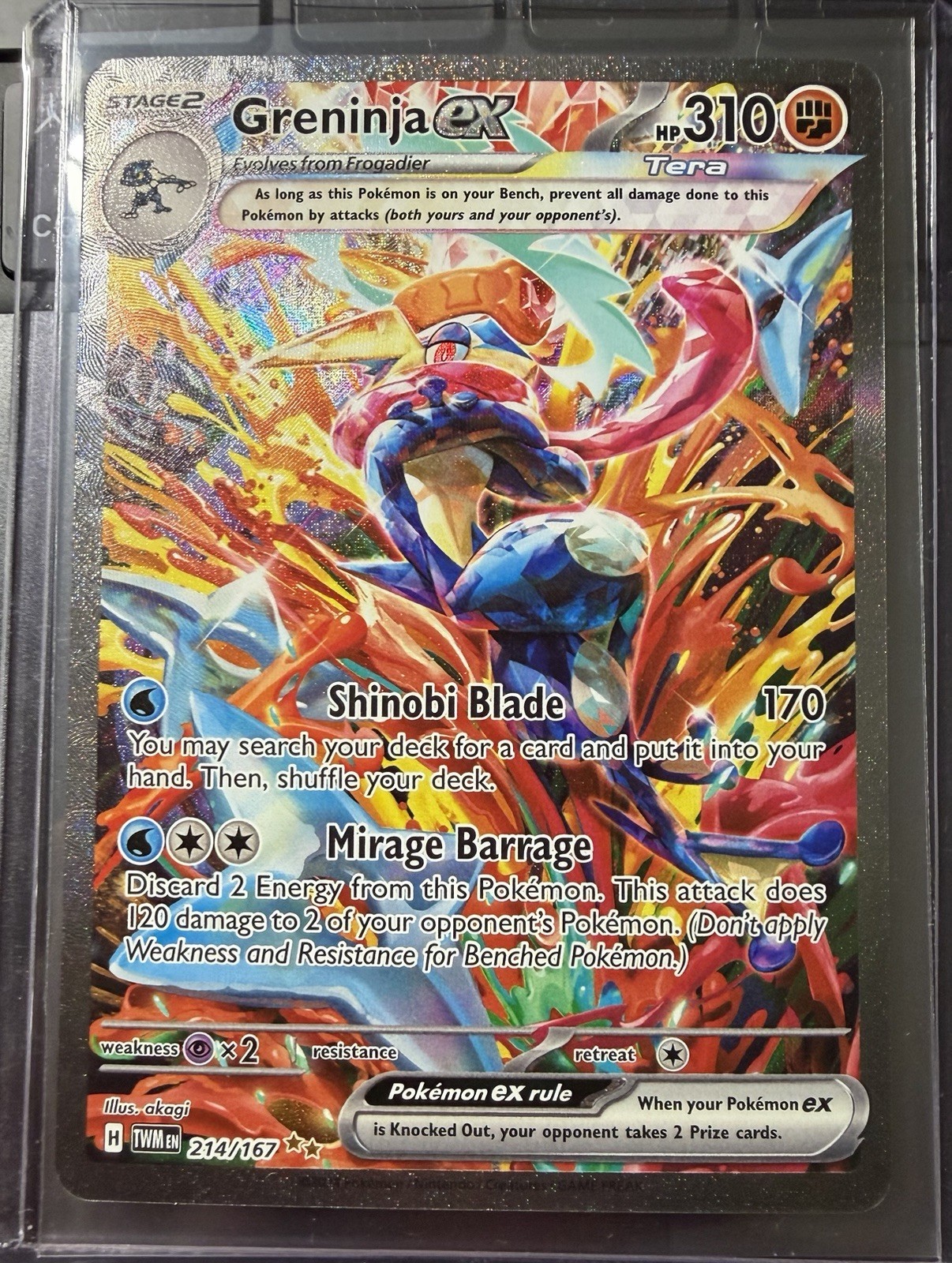 Greninja ex 2024 Scarlet & Violet: Twilight Masquerade #214/167