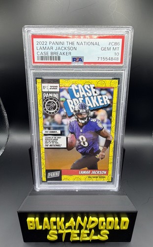 2022 Panini National Convention - Case Breaker Lamar Jackson #CB6 /199 PSA 10