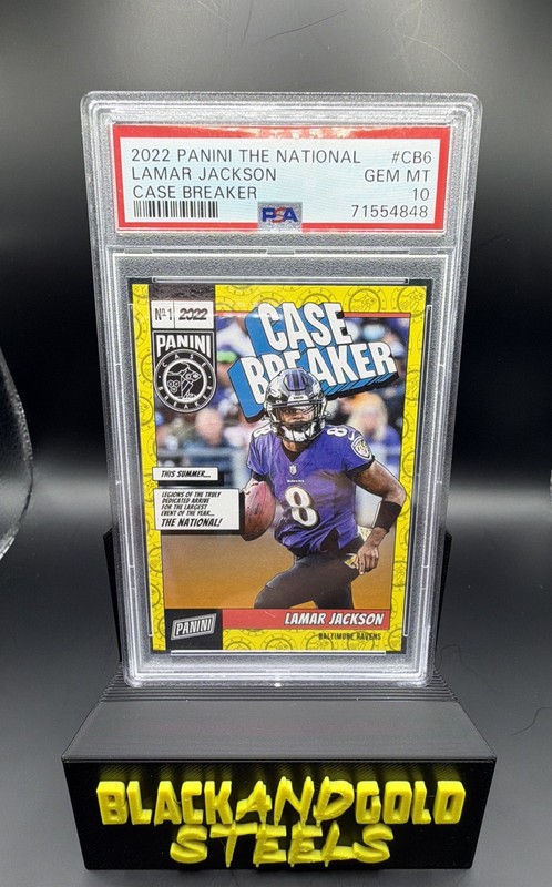 2022 Panini National Convention - Case Breaker Lamar Jackson #CB6 /199 PSA 10