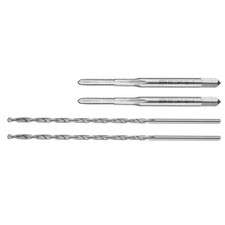2-56 UNC Straight Flute Thread Screw Tap  1.8mm Twist Drill Bit Set, 2Pcs