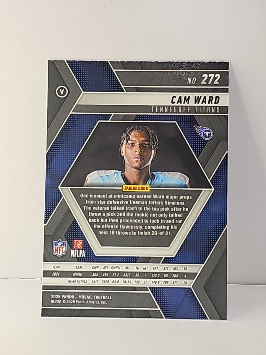 2025 Panini Mosaic Cam Ward Variation (RC) | eBay