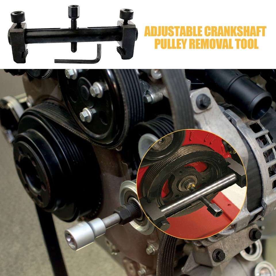 Puller - Motor Pulley Puller Tool, Motor Pulley Puller Tool | Crankshaft Pulley Removal Tools | Drive Pulley Crankshaft Remover Tool with Non-slip Wire Design for Repair Shop, Home