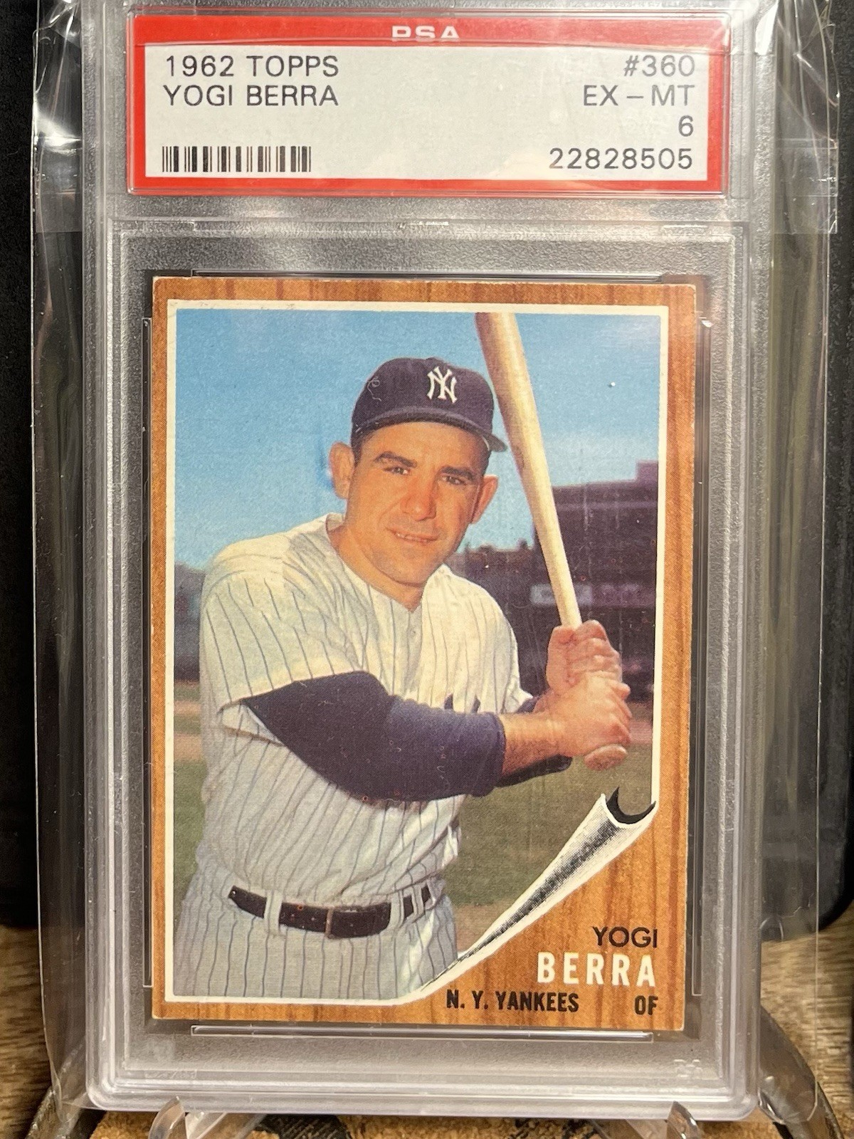 1962 Topps - Yogi Berra #360 PSA 6 Vintage New York Yankees HOF Wold Series