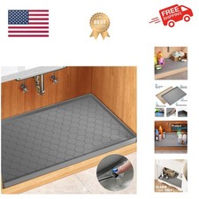 Durable Silicone Under Sink Mat 34" x 22" - Protect Your Cabinets in Style!