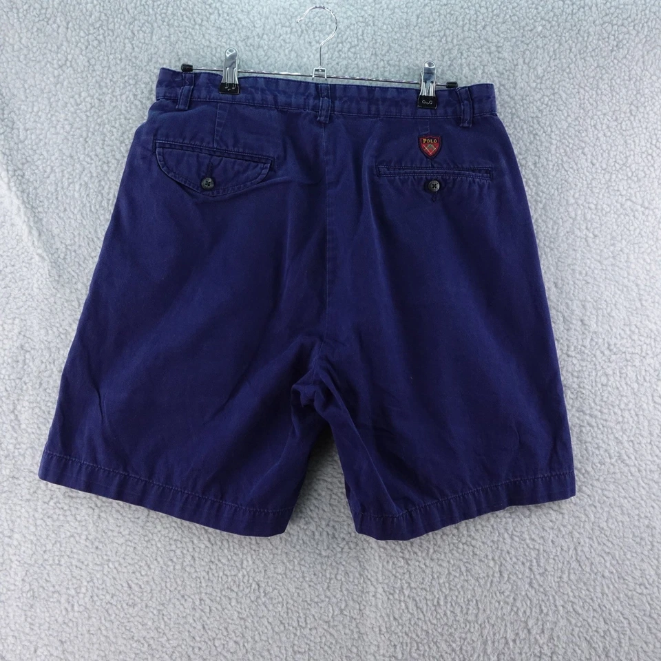 Pantalones Cortos Plisados de Golf Polo Ralph Lauren Para Hombre 31 Azul Marino Informales Clásicos De Colección Foto 2 de 4