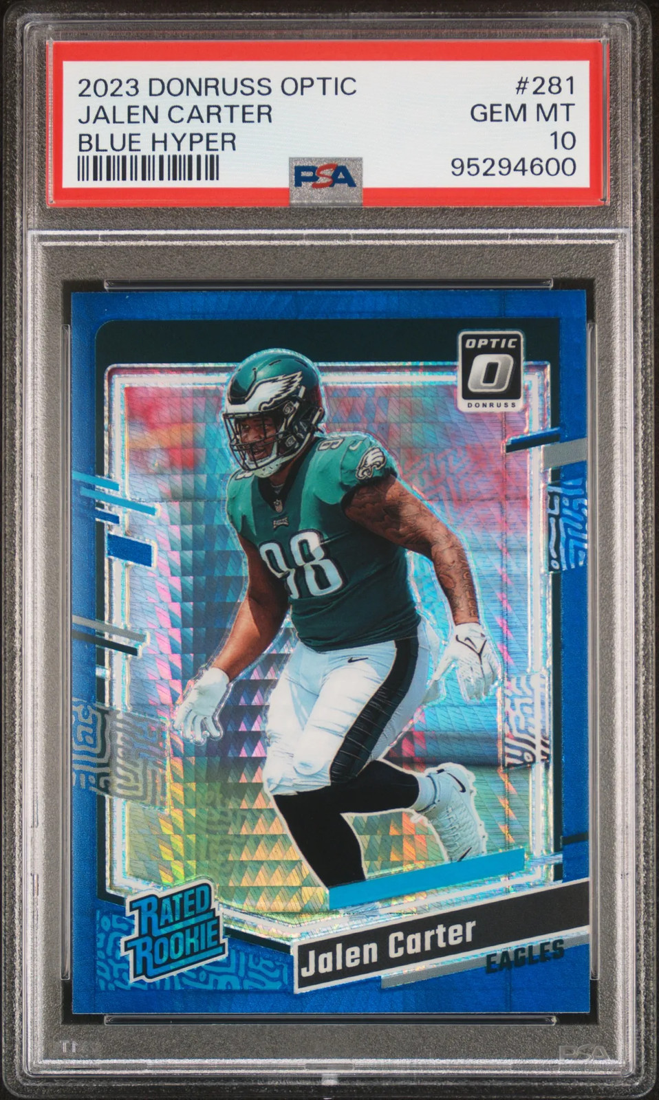Jalen Carter Panini Donruss Optic #281 Blue Hyper