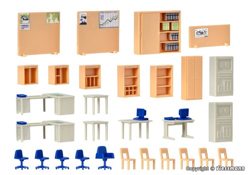 Escala H0 · kibri 8654 · Juego de decoración muebles de oficina · Nuevo embalaje original kit | Condition: Neu