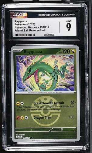 Rayquaza graded CGC 9 for sale on eBay