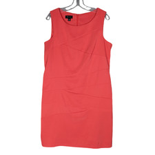 AB Studio Terracota Bodycon Dress Size 16 Paneled Sleeveless Zippers on the Back