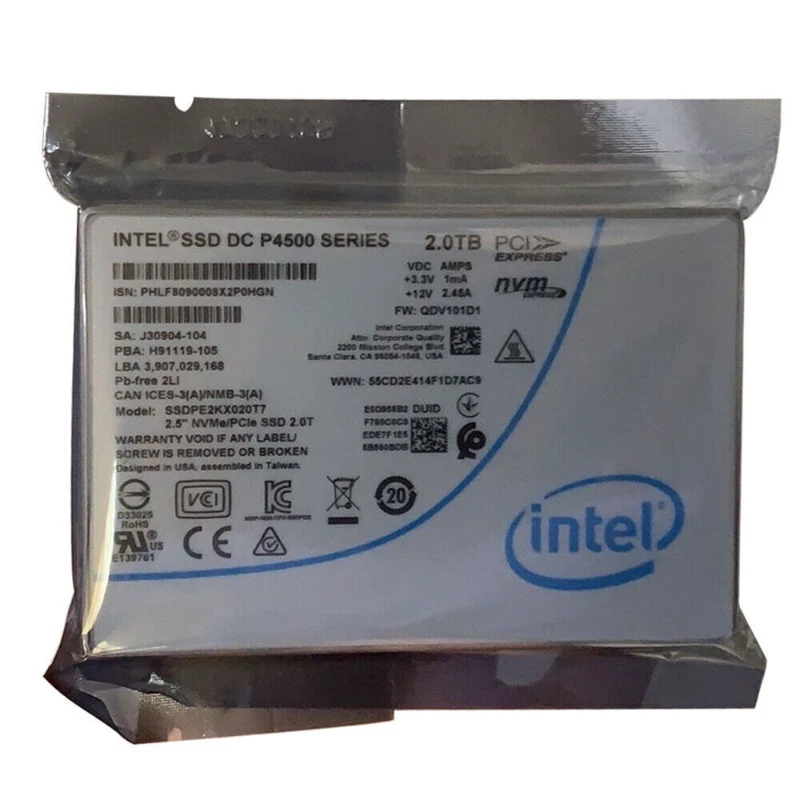 Intel SSD DC P4500 1TB 2TB 4TB NVME U.2 2.5" PCIE Series Solid State LOTNew - Image 3 of 4