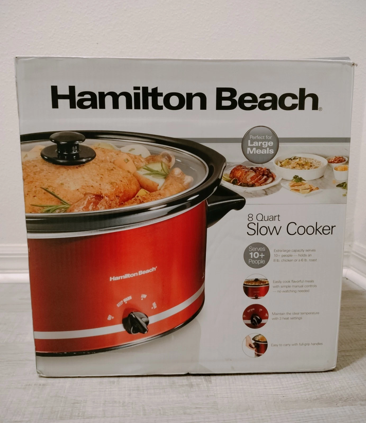 Hamilton Beach 8-qt. Metallic Slow Cooker, Simple to Clean