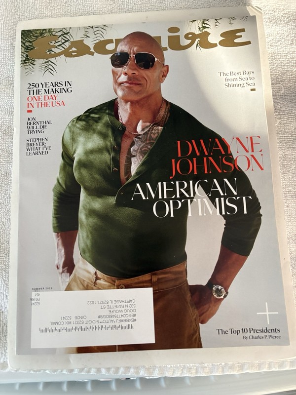 Esquire Magazine Summer 2026 Dwayne Johnson The Rock American Optimist NEW!