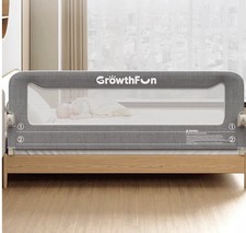 NEW IN BOX Growthfun Foldable Bed Rail for Toddlers 71in Steel Frame Grey