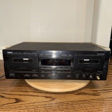 Yamaha KX-W421 Dual Cassette Tape Deck Player Tested  Working