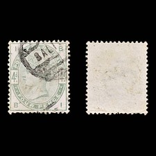 8589: GB SG192 4d Dull green 1884 Sc#103 Mi77 Used C£210