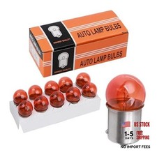 Minho 10Pcs G18 Motorcycle Turn Signal Bulbs 12V 5W Orange Light Fit for Most