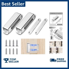 2 Pcs Magnetic Door Catch 150lb Heavy Duty Size: 2.95 inch