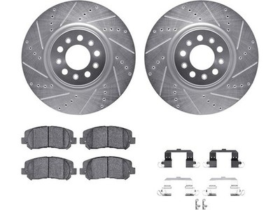 For 2014-2022 Jeep Cherokee Brake Pad and Rotor Kit Dynamic Friction 96763QWDV
