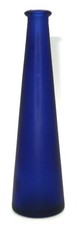 Murano, Italy, Venezia Art Glass Blue Frosted Bud Vase, 7"