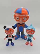 Blippi Toys Lot of 3 Figures Great Condition 5"- Blippi 3"- Panda Shark  BCB1 