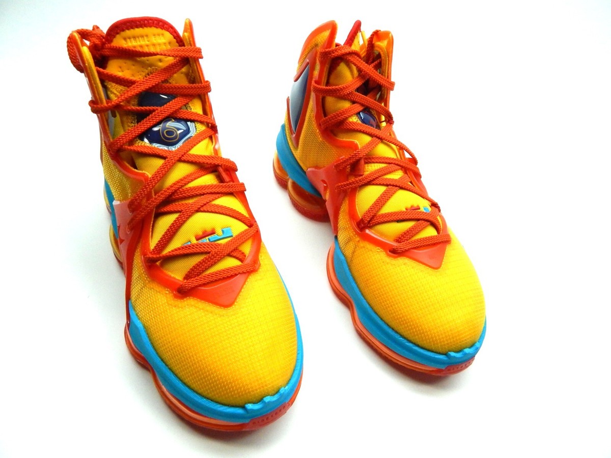 Nike LeBron 19 Uniform Hook Sneakers Mens 8.5 Mantra Orange Blue Fury DC9338-800 Nike LeBron 19 Shoes Tune Squad Space Jam Men Size 11 Yellow  main image 2
