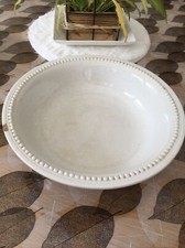 Ancien Plat Rond Creux Perlé Faience fine blanche Villeroy & Boch  (418)
